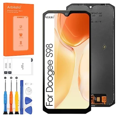 Abbildung von Arbilato LCD Bildschirm für Doogee S98 / Pro, Digitalisierer Pro LCD, Touchscreen, Ersatzglas, Sensoren, komplette Montage, Reparatur Sets