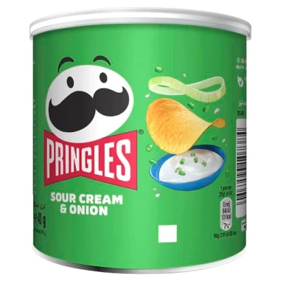 Abbildung von 3x Pringles Sour Cream &amp; Onion Patatine Sauerrahm Zwiebel 40g Kartoffel chips