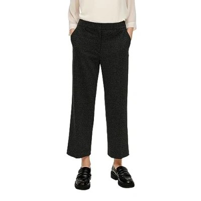 Abbildung von s.Oliver Black Label Gemusterte Stoffhose, Damen, Größe: 46, Schwarz