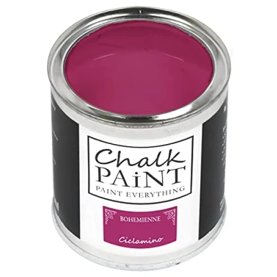Abbildung von Chalk Paint Everything® Ciclamino (Zyklamenrosa) (750 ml) Wasserbasierte Kreidefarbe für Shabby Chic Möbel, Dekoration und Recycling Projekte Ungiftig, leicht anzuwenden