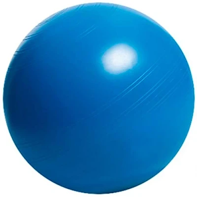 Abbildung von Deuser BLUE BALL, M Gymnastikball 55 cm Hochwertiges Ruton Material Yoga Ball Belastbar bis 500 kg ergonomischer Sitzball für Büro Schwangerschaft Fitness