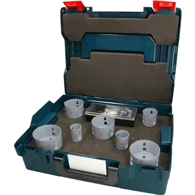 Abbildung von Bosch 13x PRO Multi Material Power Change Plus Lochsäge Set L Boxx (für Weichholz, Trockenbauwand, Ø 32, 41, 51, 73, 76, 83, 86 mm, Professional Zubehör Bohrmaschine/Schrauber)