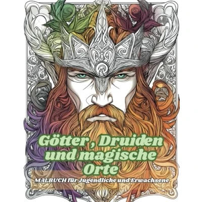 Abbildung von Götter, Druiden und magische Orte: Ein fantastisches Malbuch mit 41 Seiten für Jugendliche Erwachsene