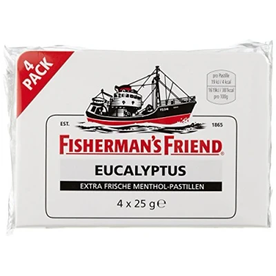 Abbildung von Fisherman&#039;s Friend Eucalyptus mit Zucker Hustenbonbons, 1er Pack (4 x 25 g)