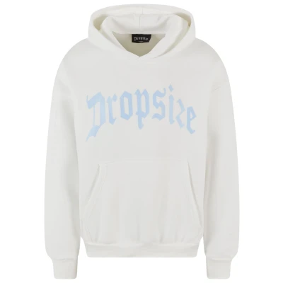Abbildung von Dropsize Heavy LOGO Design Kapuzenpullover, Größe: XL, Washed white