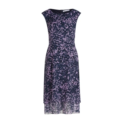 Abbildung von Betty &amp; Co MIDI MIT Stufen Freizeitkleid, Damen, Größe: 36, Dark blue lilac