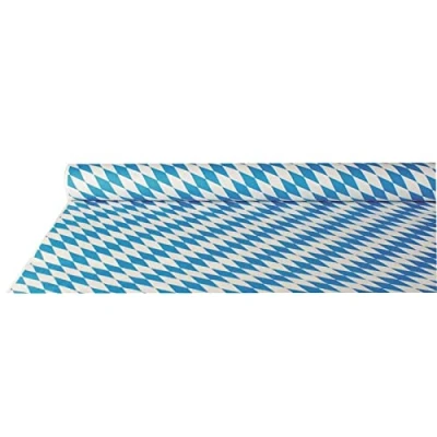 Abbildung von PAPSTAR Tischdecke Papiertischtuch mit Damastprägung 10 m x 1 &quot;Bayrisch Blau&quot;