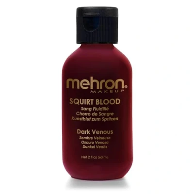 Abbildung von Mehron Make up Squirt Blood Realistisches Kunstblut für Halloween und Bühnen Abwaschbares Special FX, Bühne &amp; Film, Cosplay (60 ml) (Dark Venous)