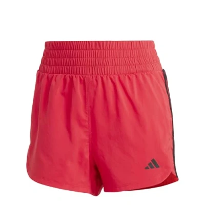 Abbildung von adidas Performance Pacer Stripes HIGH RISE Kurze Sporthose Pure ruby white, Damen, Größe: XXLx5&quot;, white