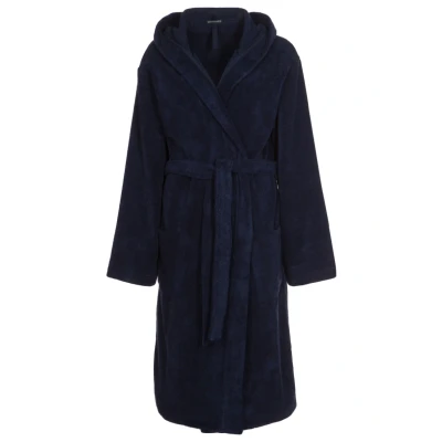 Abbildung von Schiesser Essential Bademantel, Damen, Größe: Medium, Blue