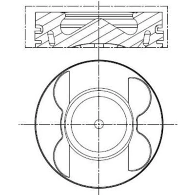 Abbildung von MAHLE ORIGINAL 001 PI 00190 000 Kolben 83 für Zylinder 4 6 mit Kolbenringträger, Kühlkanal MERCEDES BENZ: Sprinter 3.5 T Kastenwagen