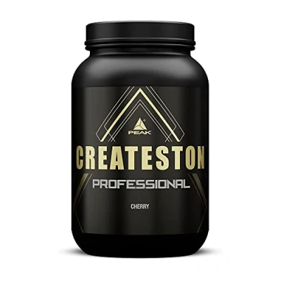 Abbildung von PEAK Createston Professional 1575g Geschmack Cherry I 15 Portionen Post Workout ALL In One über 90 Schlüsselsubstrate mit Whey Protein &amp; Kohlenhydraten Creatin AKG Muskelaufbau 1575 g