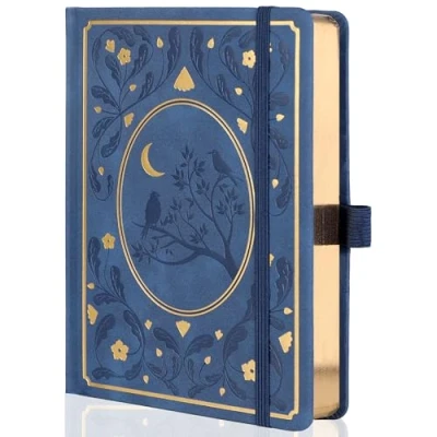 Abbildung von TIEFOSSI Bullet Dot Notizbücher, A5 Hardcover Punkttagebücher für schreibende Frauen, 160 g/m² dickes Papier, 190 nummerierte Seiten, die Planerorganisation