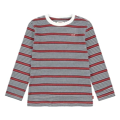 Abbildung von Levi&#039;s Striped Thermal Langarmshirt für Kinder, Größe: 98, Bright white