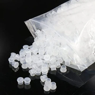 Abbildung von YATEICBC 100 Pcs Tattoo Tintenbecher,inkster Cups Einweg,Tattoo Farbkappen Cups,Kunststoff Farbbehälter,Kleine Small Tinte Pigment Cups,Plastic Cups,Tattoo Ink Caps Pigmentbehälter