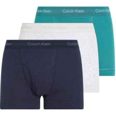 Abbildung von Calvin Klein Underwear Trunk 3 PACK Panties, Herren, Größe: Medium, Shoreline/snow heather/ lively teal