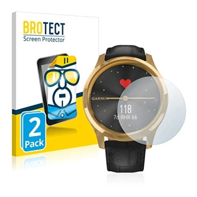 Abbildung von BROTECT (2 Stück Schutzfolie für Garmin vivomove Luxe (42 mm) Displayschutz Folie Ultra Klar