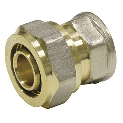 Abbildung von PipeTec Deutschland Gewindefitting Schraubfitting Übergang Kupplung 16x2 mm 1/2 Zoll IG Verbundrohr