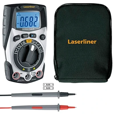 Abbildung von Laserliner Multimeter Pocket XP, Haushalt, Netzfrequenz, Spannung, Schwarz, Grau, W, LCD, 20 60 C