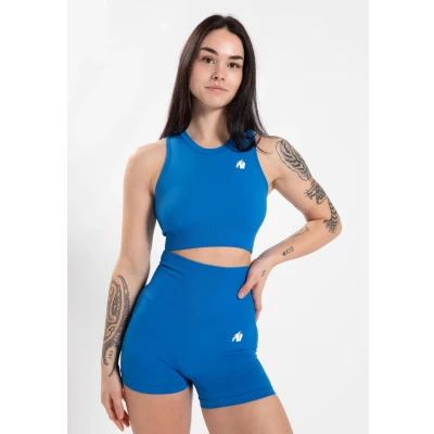 Abbildung von Gorilla Wear Olivia Seamless CROP Top, Damen, Größe: M/L, Blue
