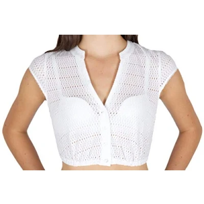 Abbildung von Hammerschmid Dirndlbluse Heidi Weiss Stretch Größe 42