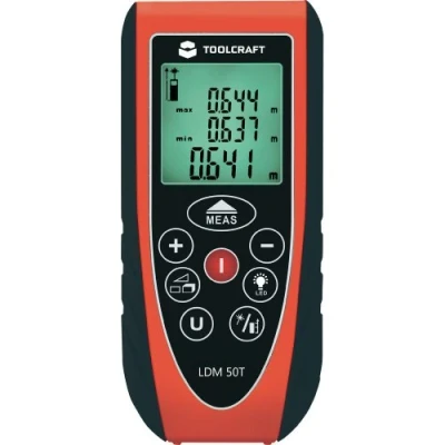 Abbildung von TOOLCRAFT LDM 50 T Laser Entfernungsmesser Messbereich(e) 0,05 m Messgenauigkeit ± 1.5 mm 405646
