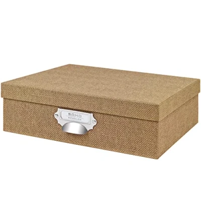 Abbildung von Rössler Papier 1343452600 S.O.H.O. Aufbewahrungskartonage mit Griff und beschriftbarem Einsteckschild, Special Line Hazelnut, 1 Stück