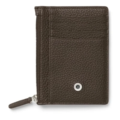 Abbildung von Graf von Faber Castell 118773 Kreditkartenetui mit Reißverschluss Cashmere, Dunkelbraun
