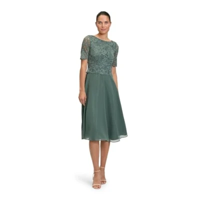 Abbildung von Vera Mont Damen Cocktailkleid mit Spitze Eucalyptus Leaf,38