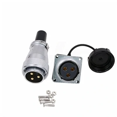 Abbildung von HangTon WS28 3 Pin Luftfahrt kreisfrmiger Metallverbinder mnnlicher weiblicher 50A staubdichte Hochleistungs industrielle Energie AC Solar Automotive Anwendung im Freien