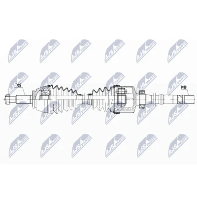 Abbildung von NTY NPW RE 089 Antriebswelle Vorderachse rechts 1020 90 RENAULT: Espace 5