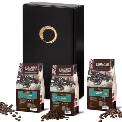 Abbildung von GUSTONE. Premium Espresso Geschenkset 3 hochwertige Espressi der &quot;Berliner Kaffeerösterei&quot; Berliner Perle, Florentiner, Mailänder
