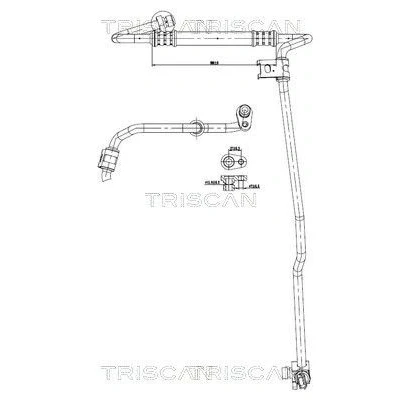 Abbildung von TRISCAN 9010 24006 Hochdruck /Niederdruckleitung, Klimaanlage von Klimakompressor nach Kondensator RENAULT: Trafic 3 Bus, NISSAN: NV300 Kastenwagen