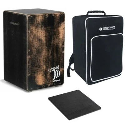 Abbildung von Schlagwerk CP5230 Urban OS Cajon Grunge Black + keepdrum Tasche