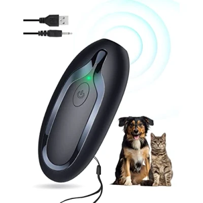 Abbildung von Ultraschall Hunde, Handheld Anti Bell Gerät, Mittel für wiederaufladbare Trainingsgerät Hunde mit 5m Reichweite, sichere Mini Antibell kleine große Freien