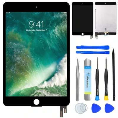 Abbildung von NB+ Ersatz Touchscreen LCD iPad Mini 4 für Apple 2015 7,9 Zoll 4. Generation, Display, Digitizer, Frontglas mit Werkzeug, Schwarz