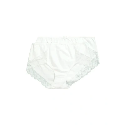 Abbildung von Ulla Popken 2 PACK Panties, Damen, Größe: 54/56, Snow white