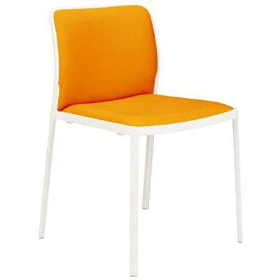 Abbildung von Kartell Audrey Soft Sessel, Plastik, Aluminium bemalt weiß/orange, 51 x 80 52 cm