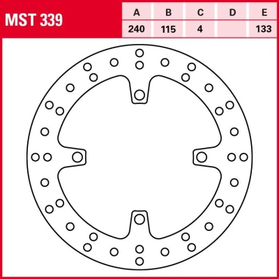 Abbildung von TRW MST339 Bremsscheibe 240 4