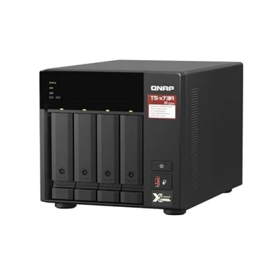 Abbildung von QNAP TS 473A 4 Bay Turbo Station NAS (AMD Ryzen™ Embedded V1500B Core/8 Thread 2,2 GHz 8GB DDR4 RAM 2xRJ 45 2,5 GbE LAN Port) 32TB Bundle mit 4X 8TB Seagate IronWolf HDDs
