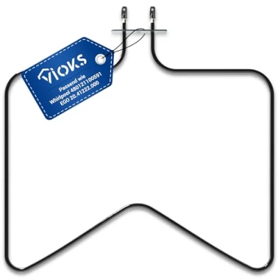 Abbildung von VIOKS Heizkörper Heizelement Ersatz für Whirlpool 480121100591, Unterhitze 230V 1150W Backofen Herd