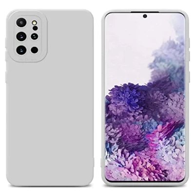 Abbildung von Cadorabo Hülle kompatibel mit Samsung Galaxy S20 Plus Schutzhülle TPU Silikon Case Liquid Design Kameraschutz Slim Kratzfest Weiche Gummi Rundumschutz für in Weiß