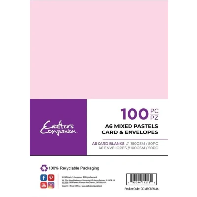 Abbildung von Crafter&#039;s Companion A6 Mixed Pastels Card&amp;Envelopes 100 st.