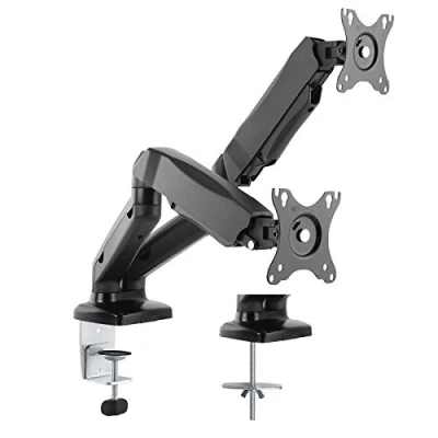 Abbildung von VALUE Dual LCD Arm, Tischmontage, Gasfeder, 5 Gelenke, schwarz