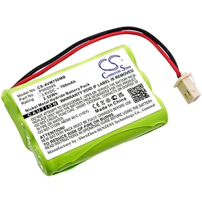 Abbildung von TECHTEK akku Kompatibel mit [Alecto] DVM 75, 75 00 Ersetzt P002095