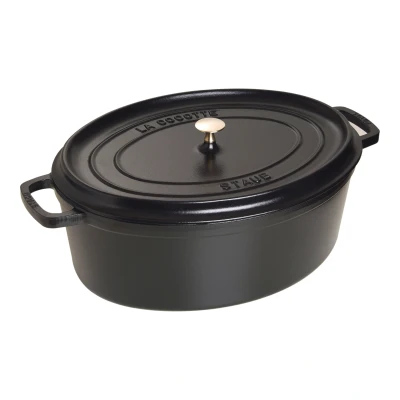 Abbildung von Staub Bräter Oval Cocotte Schwarz ø 41 cm / 12 Liter