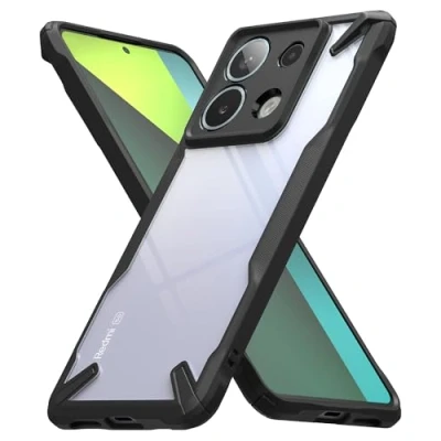 Abbildung von Ringke Fusion X Case Kompatibel mit Xiaomi Redmi Note 13 Pro 5G / Poco X6 Hülle, Strapazierfähiger TPU Stoßfänger Anti Kratzt Durchsichtig Rückseite Handyhülle Black