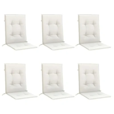 Abbildung von vidaXL Sitzauflage Niedriglehner Auflagen 6 Stk. Melange Creme 100x50x4 cm Stoff, (6 St)