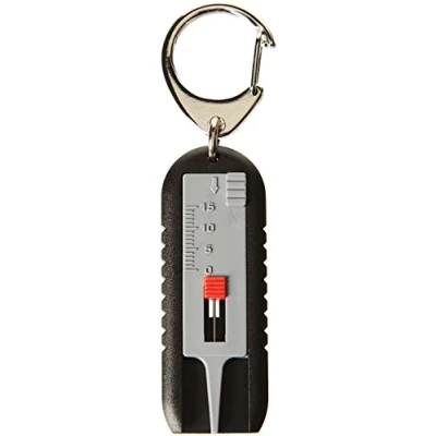 Abbildung von hr imotion Reifenprofilmesser inkl. Waschdüsen Reiniger &amp; Einstellhilfe [Made in Germany Karabiner Schlüsselhänger] 12510001