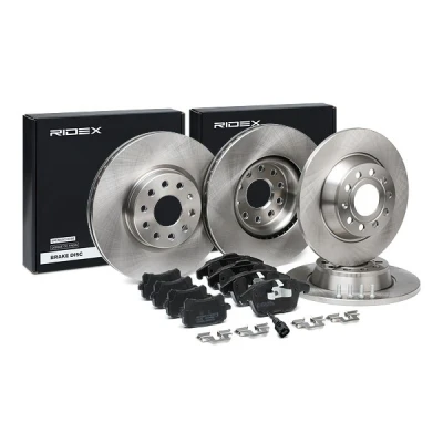 Abbildung von RIDEX 3405B1642 Bremsscheiben und beläge VOLKSWAGEN: Tiguan I, Sharan II, SEAT: Alhambra AUDI: Q3